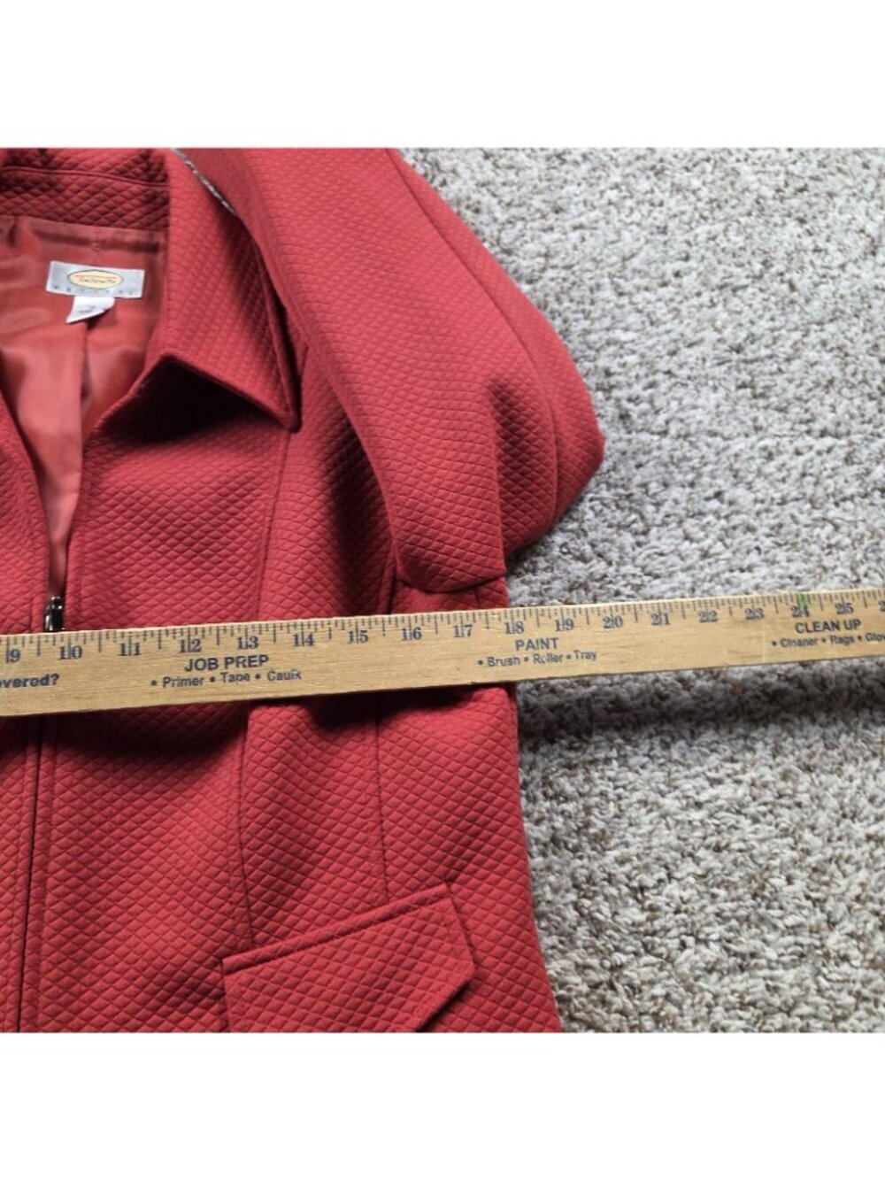 Talbots Blazer Jacket Womens 10P Petite Red Zip Up Casual Office - Picture 3 of 8
